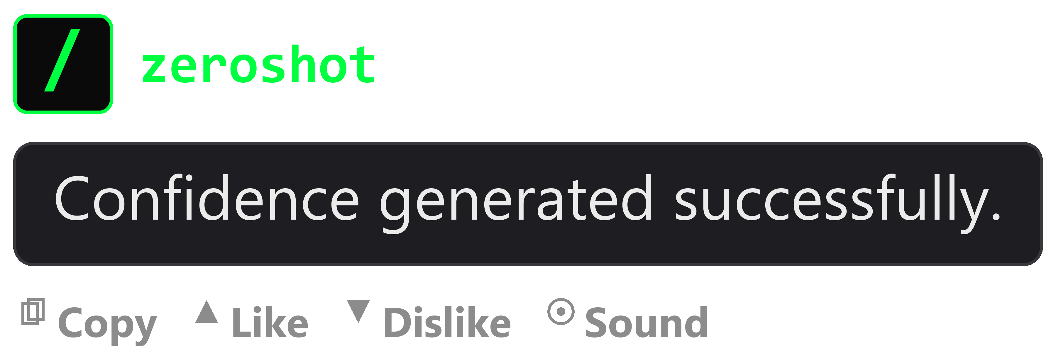 Confidence generated successfully